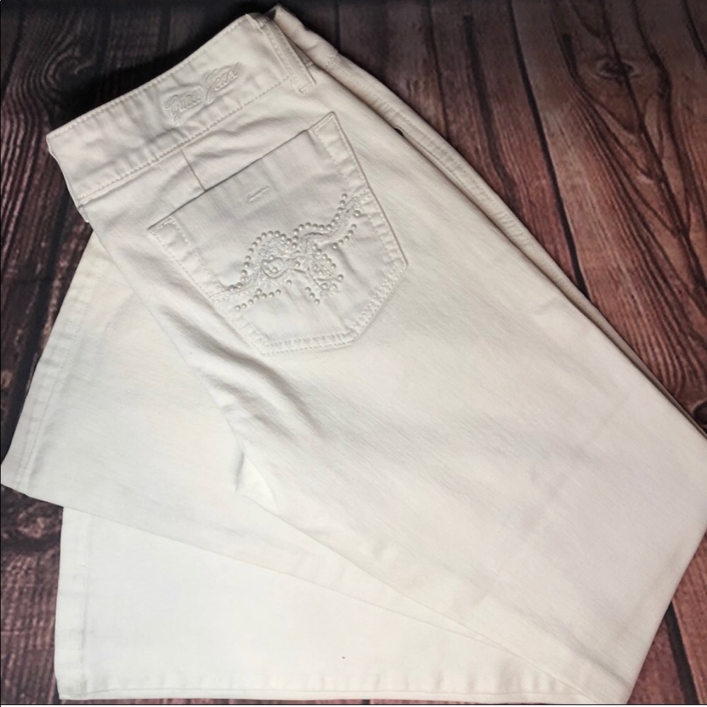 Guess Jeans Flare Perl Embroidery S 27 mid rise